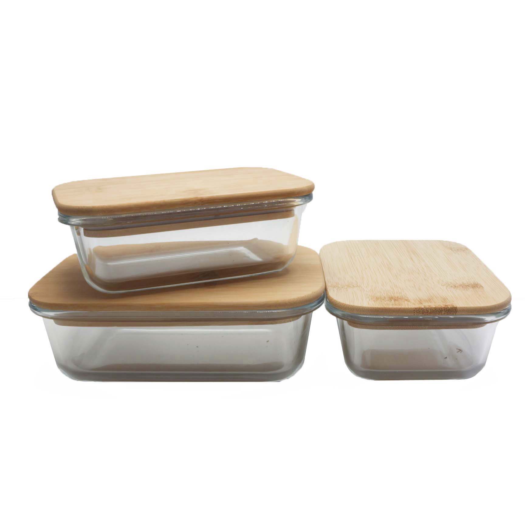 New design Borosilicate Glass Food wooden eco friendly bento lunch box for children PD-10Q