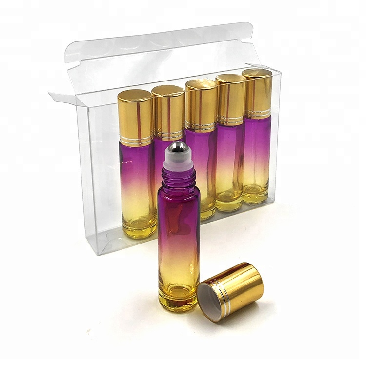 New design Essential Oil Roller Bottles 10ml,Glass Bottle 10ml, Pack of 6