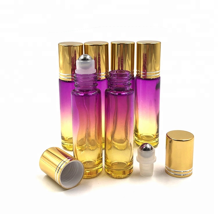New design Essential Oil Roller Bottles 10ml,Glass Bottle 10ml, Pack of 6
