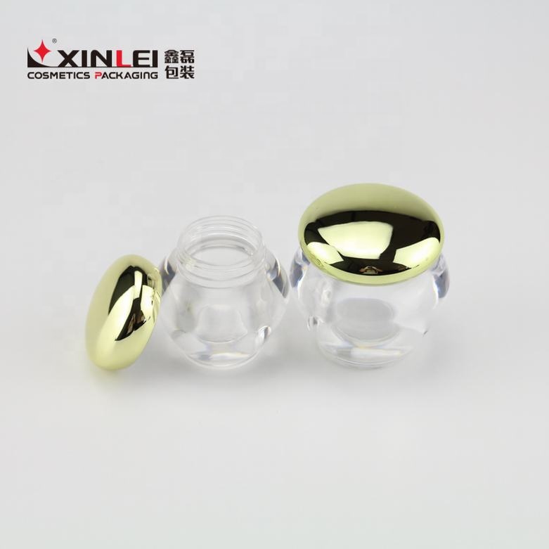 New design acrylic provide uv coating and sample pot small plastic containers cosmetic jar