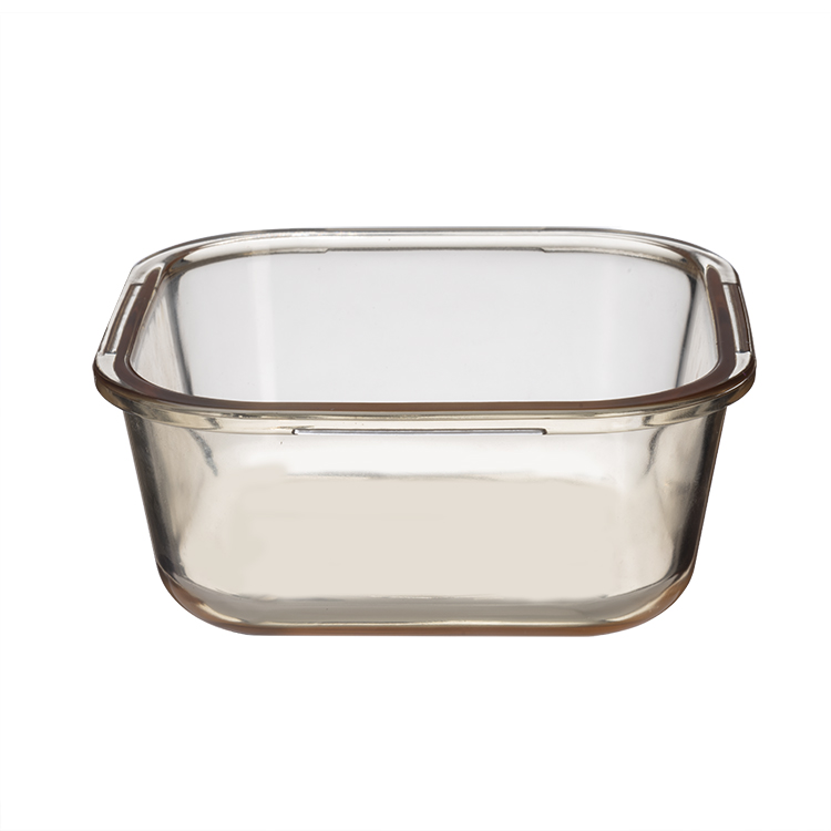 New design airtight high borosilicate glass lunch box set wood lid
