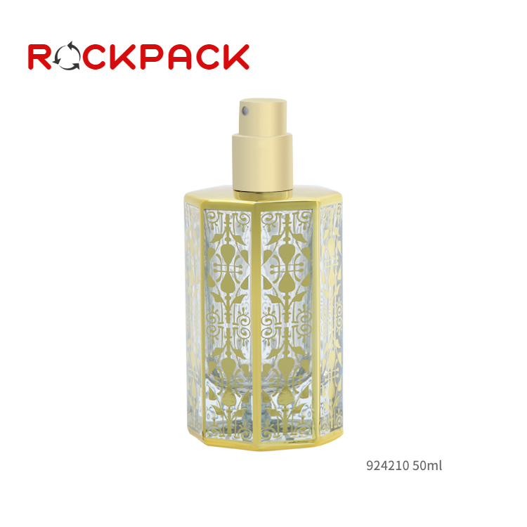 New design arabic empty glass spray perfume bottle 50ml for sale