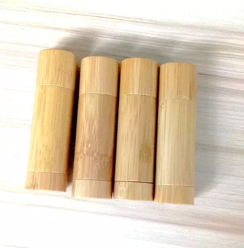 New design bamboo wooden 5g 7g lip gloss lipstick bottle for cosmetic skincare