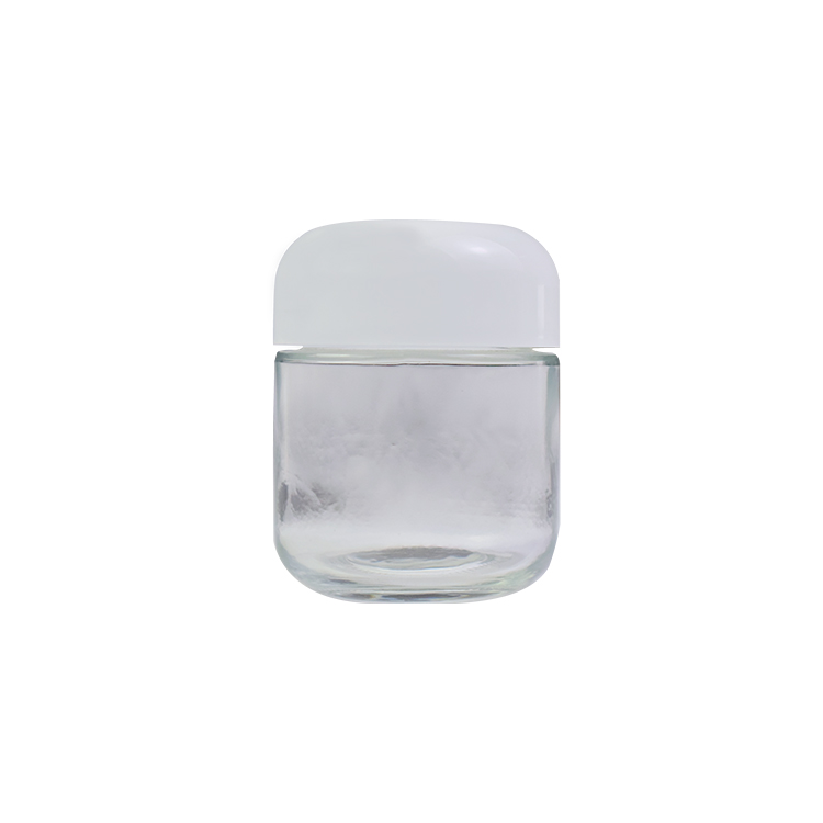 New design clear 2oz glass jars child proof