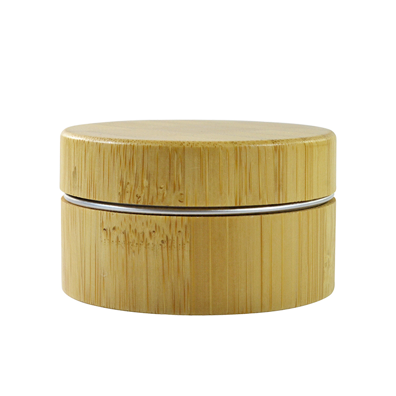 New design cosmetic jar 15g 30g 50g bamboo and wood cream jar with aluminum inner
