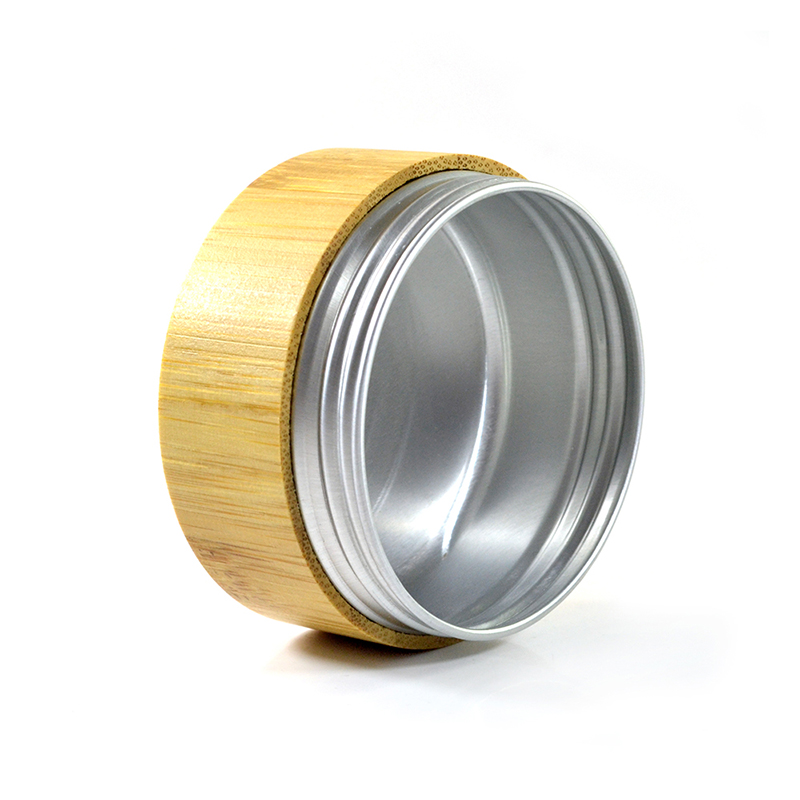 New design cosmetic jar 15g 30g 50g bamboo and wood cream jar with aluminum inner