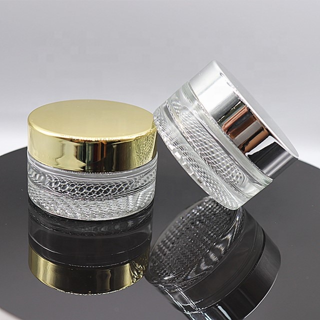 New design cosmetics  cream glass bottles and jars 50g