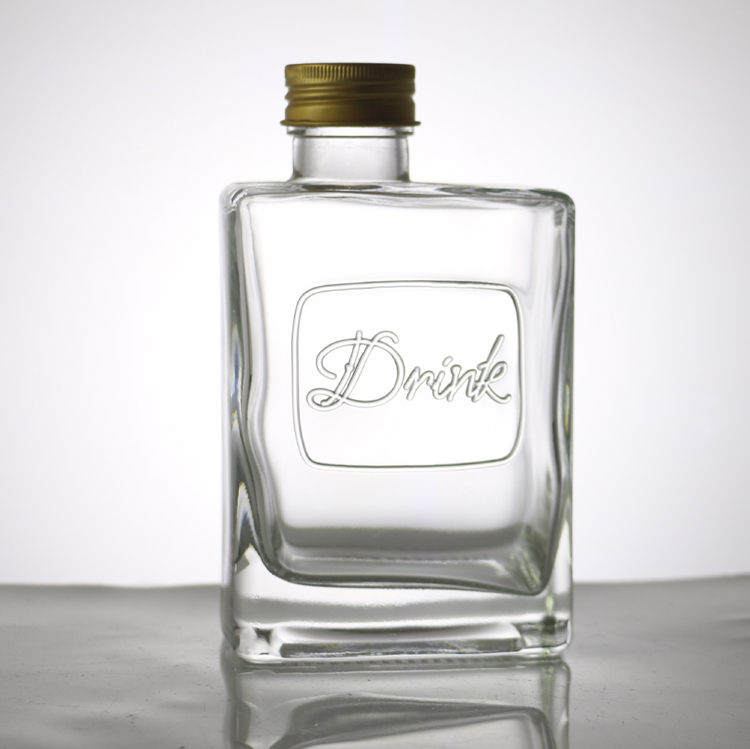 New design custom juice milk drinking glass bottle with cork