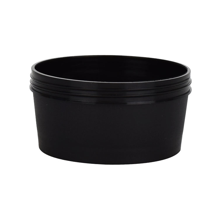 New design cute cosmetic jars 50g 100g 200g matte black plastic jar