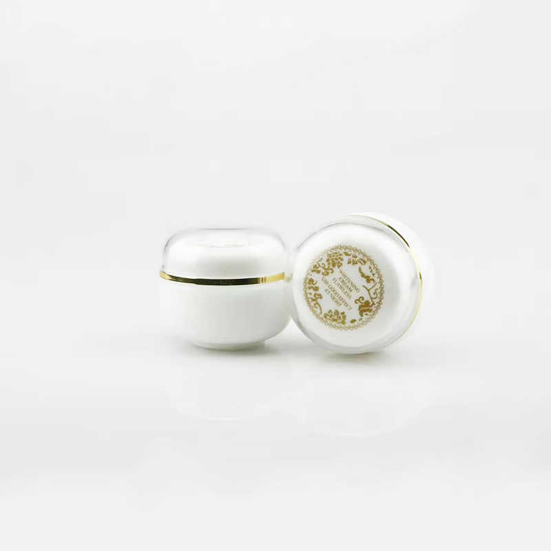 New design empty cosmetic packaging 15ml frosted black glass bottle opal white glass jar with dark wooden lid