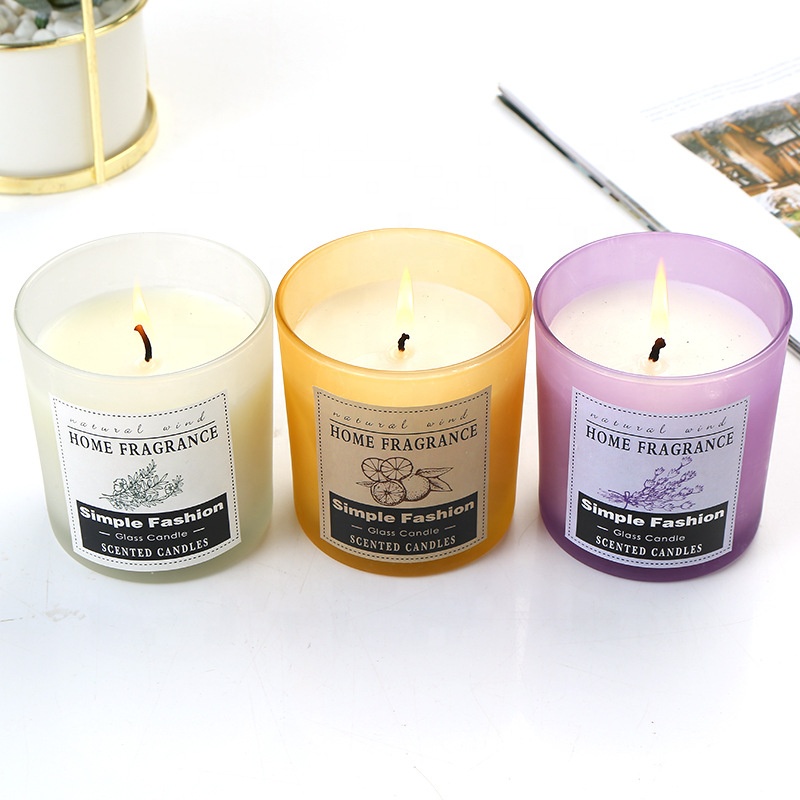 New design empty matte clear spice bear glass jar honey storage scented candle set 150g