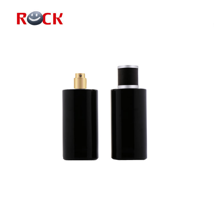New design glass refillable 15ml 50ml 100ml  perfume bottle black