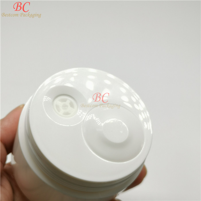 New design high-end custom made round single walled airtight pump 30g cream container pp plastic 50g white cosmetic airless jar