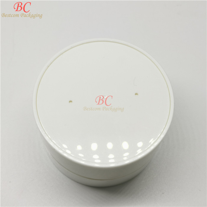 New design high-end custom made round single walled airtight pump 30g cream container pp plastic 50g white cosmetic airless jar
