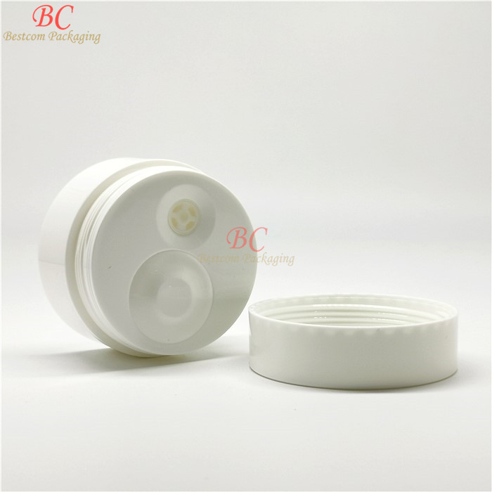 New design high-end custom made round single walled airtight pump 30g cream container pp plastic 50g white cosmetic airless jar