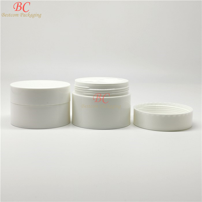 New design high-end custom made round single walled airtight pump 30g cream container pp plastic 50g white cosmetic airless jar