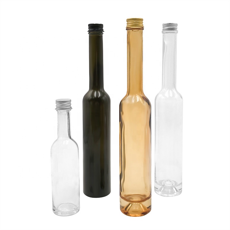 New design  long neck amber glass olive oil bottles