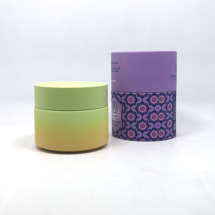 New design luxury 50g 100g face scrub baby pink blue porcelain jars with pink frosted plastic lids