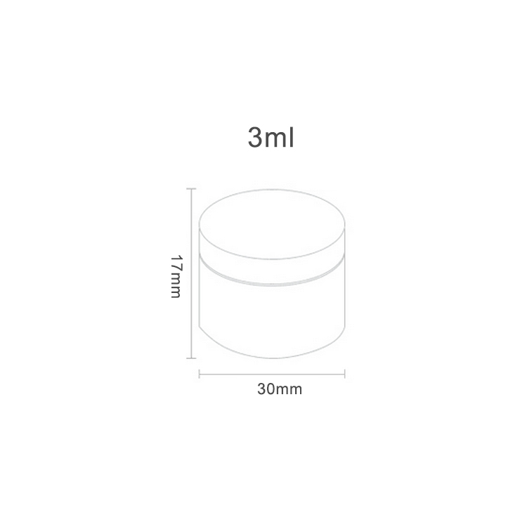 New design oem custom round ps refillable glass jars for cosmetics