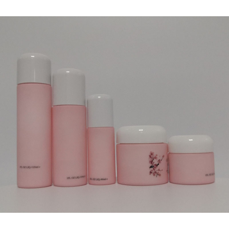 New design opal white glass lotion pump bottle cream jar glass bottle and jar glass cream jar