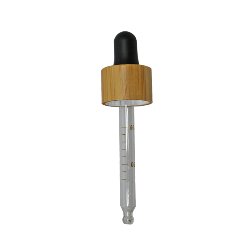 New design professional glass dropper bottle with bamboo cap
