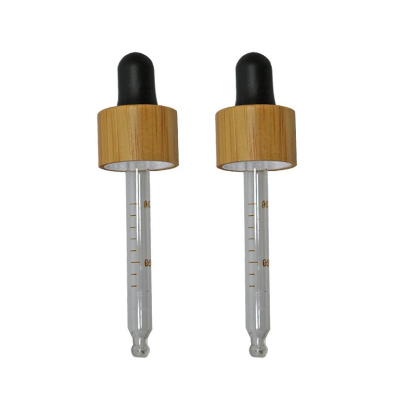 New design professional glass dropper bottle with bamboo cap