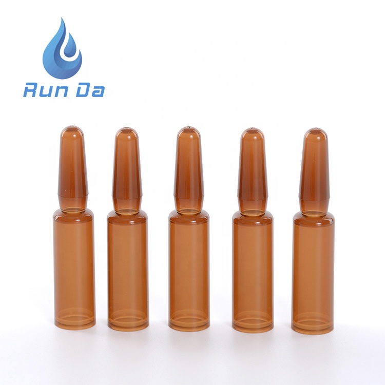 New design promotional brown 1.5ml pp plastic small cosmetic ampoule bottle
