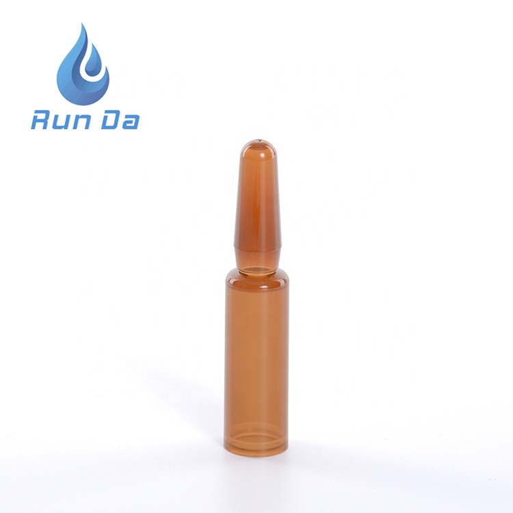 New design promotional brown 1.5ml pp plastic small cosmetic ampoule bottle