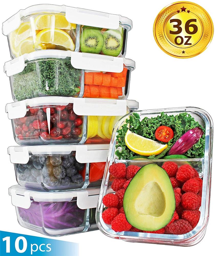 New design round glass container with pp lid baby safe