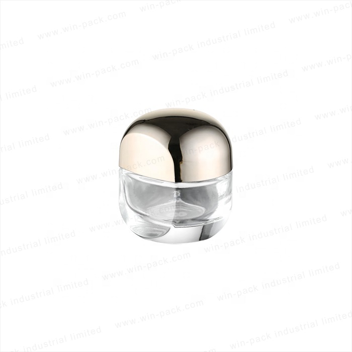 New design shape glass jar for glass cosmetic cream jar with lid for 50g