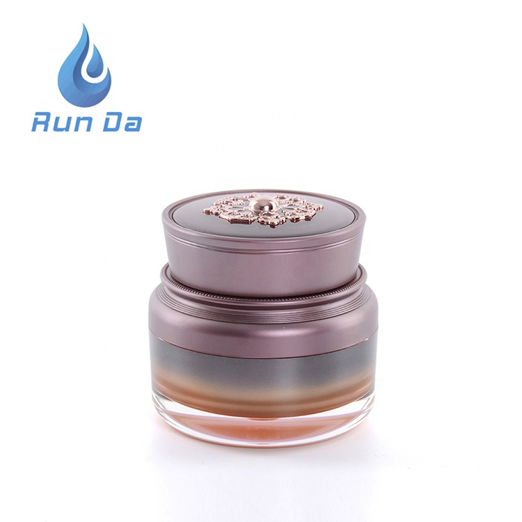 New design skin care cream black cosmetic round luxury acrylic jar