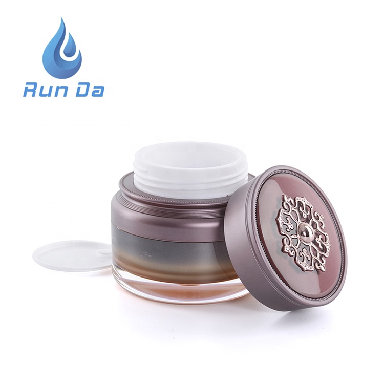 New design skin care cream black cosmetic round luxury acrylic jar