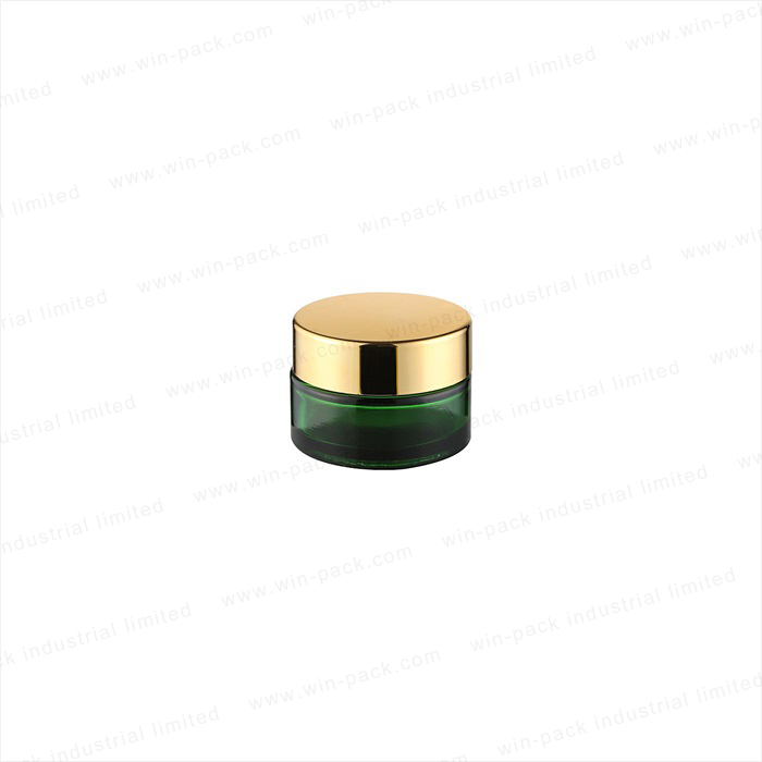 New design square green original color glass bottle 30g glass bottle with screw alum cap