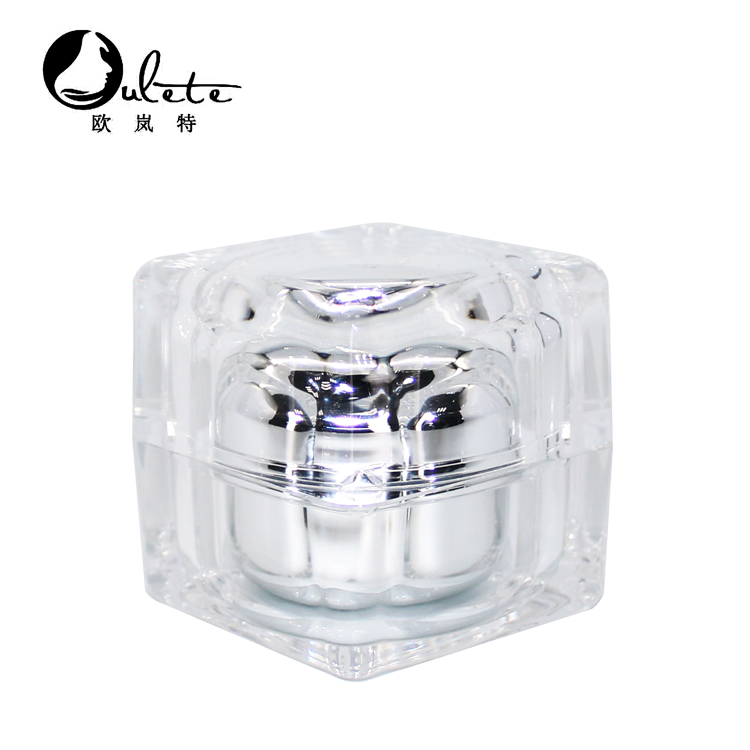 New design square shape 30ml empty acrylic plastic square acrylic luxury eye cream jar