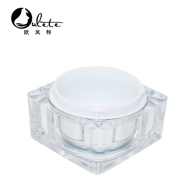 New design square shape 30ml empty acrylic plastic square acrylic luxury eye cream jar