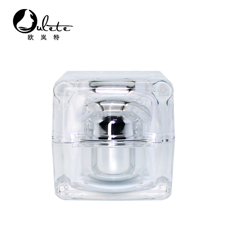 New design square shape 30ml empty acrylic plastic square acrylic luxury eye cream jar