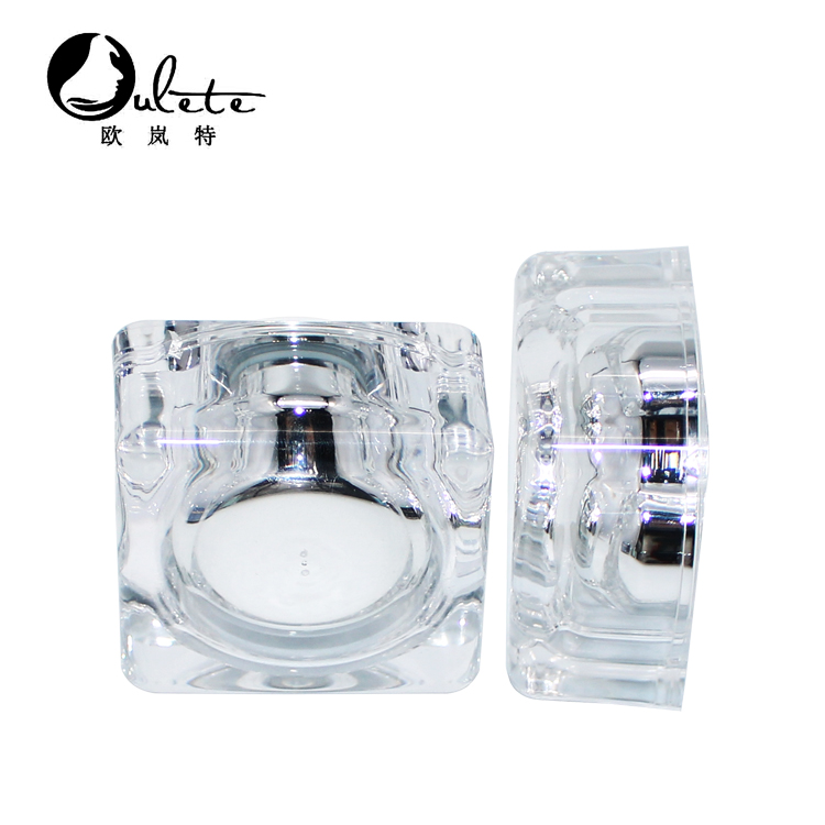 New design square shape 30ml empty acrylic plastic square acrylic luxury eye cream jar