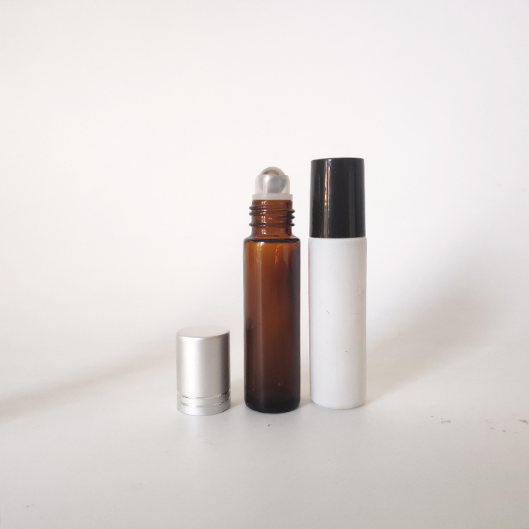 New design white amber essential oil 10ml glass roller ball bottle