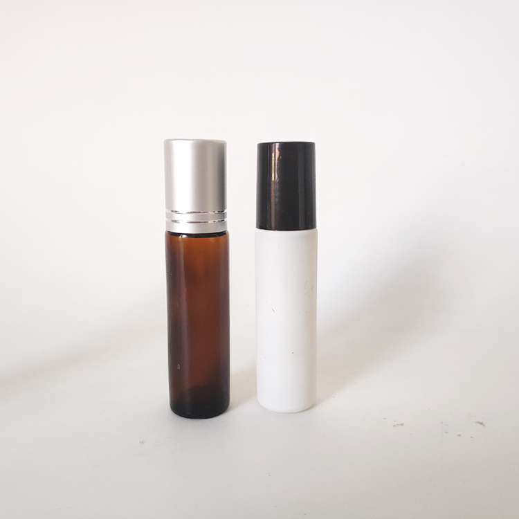 New design white amber essential oil 10ml glass roller ball bottle