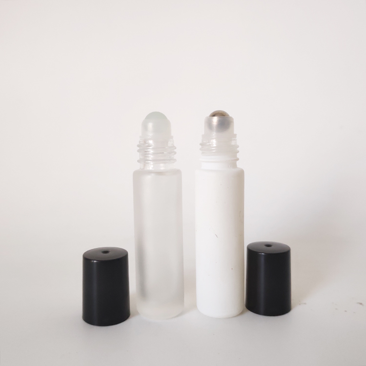 New design white amber essential oil 10ml glass roller ball bottle
