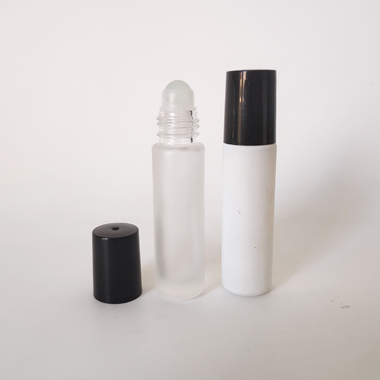 New design white amber essential oil 10ml glass roller ball bottle
