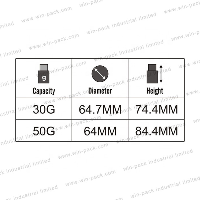 New designed airless 30g 50g cream container jar for cosmetics