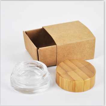 New designer frosted glass jar with bamboo cosmetic packaging skincare 15ml 30ml 50ml body oil jars