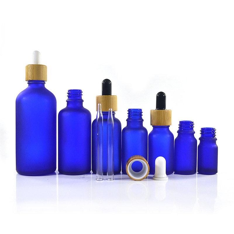 New essential oil e liquid 5ml 10ml 15ml 20ml 30ml 50ml 60ml 100ml 120ml 250ml round cosmetic bamboo glass dropper bottle