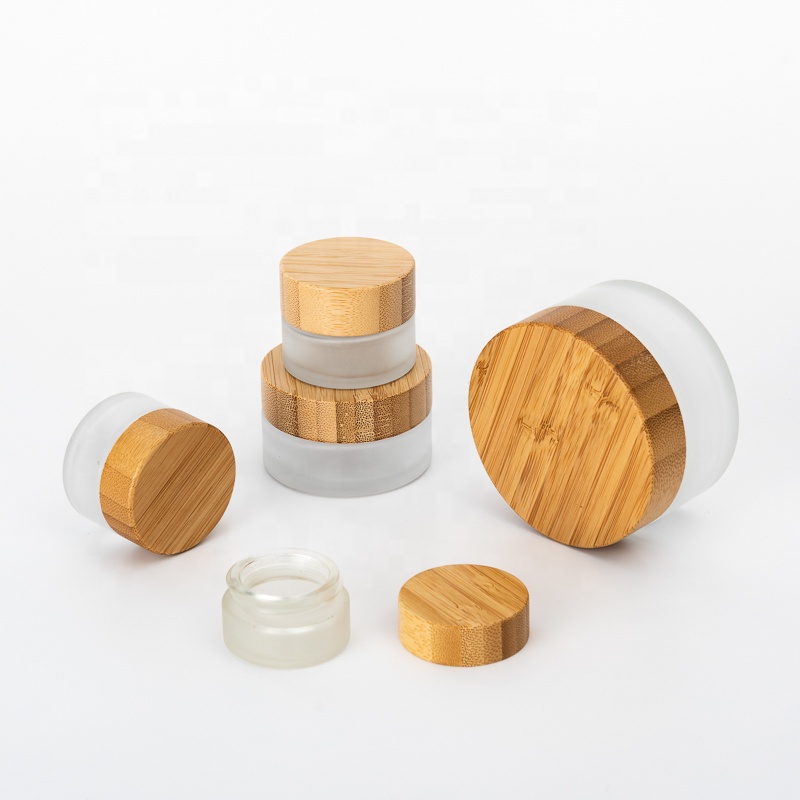 New glass vacuum bamboo cap decorative jar
