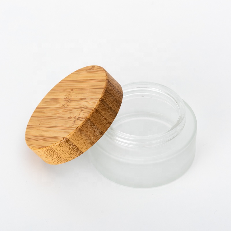 New glass vacuum bamboo cap decorative jar
