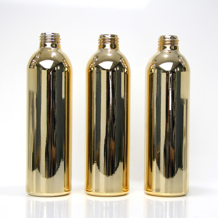 New hair treatment growth shampoo and conditioner aluminum bottle gold