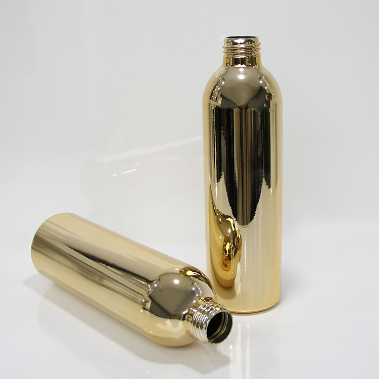 New hair treatment growth shampoo and conditioner aluminum bottle gold