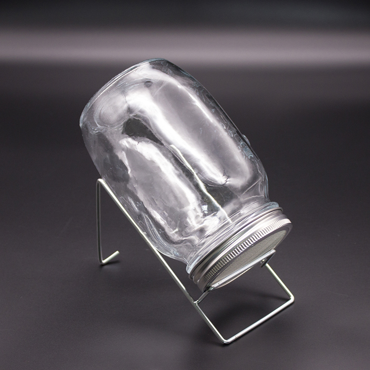 New high-quality tool wide mouth glass jar and sprouting cover for seed germination