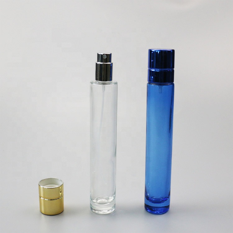 New hot sale colored blue lady perfume glass bottles 35ml